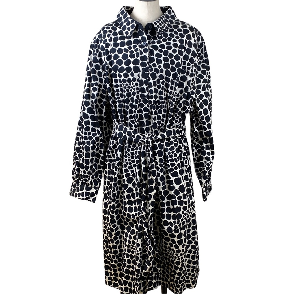 NEW PLUS Animal Print Coat Dress